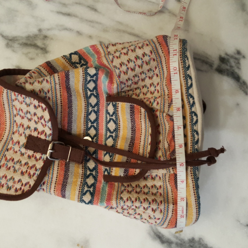 Boho Mini Backpack With Adjustable Straps And Sma… - image 6